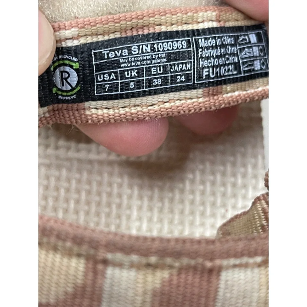 Teva Midform Universal Tan Geometric Platform Sandals Womens 7 1090969